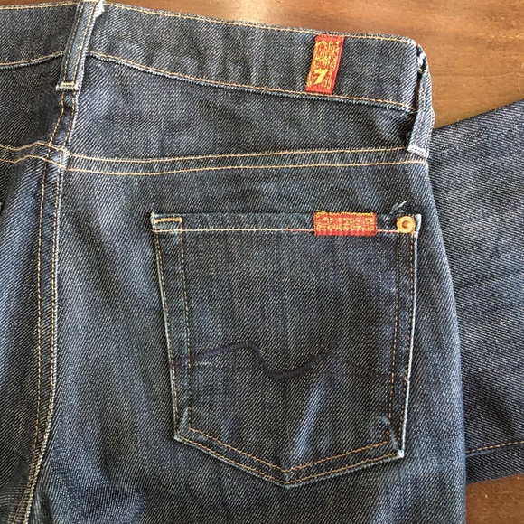 7 for all mankind Medium Wash Flare Jeans - Picture 6 of 8